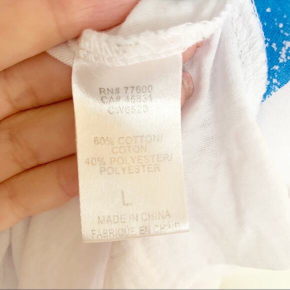 Chaser The Who White Open Cold Shoulder Tee Large Indie Sleaze - Picture 5 of 6